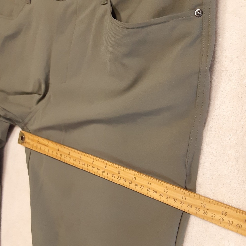 Lululemon Mens ABC Classic Pants 35 Inseam 25" Hem Warpstreme Army Green LM5AQGS - Picture 4 of 8